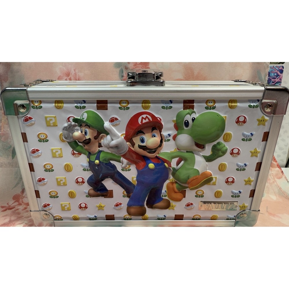 Vaultz Nintendo Super Mario Locking Storage Case 5x8" Official No Key